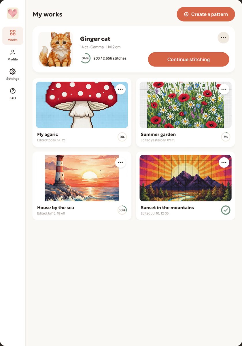 All your works in one place
